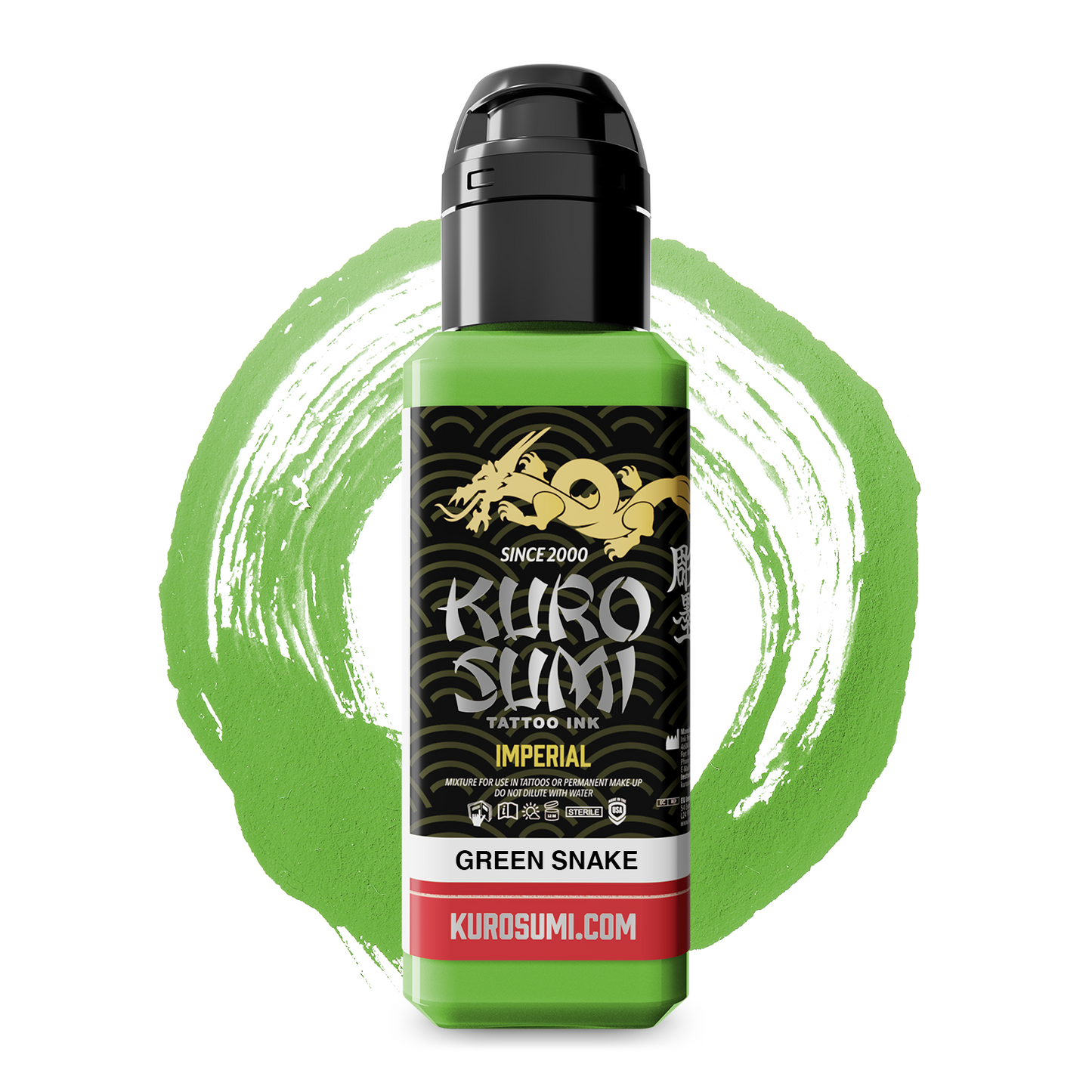 Kuro Sumi Imperial Tattoo Ink - Green Snake