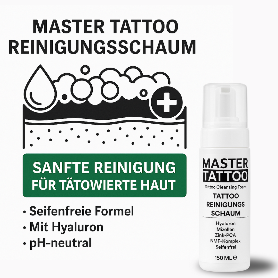 MASTER TATTOO Pflege Set - 2x Tattello + Tattoo Reinigungsschaum