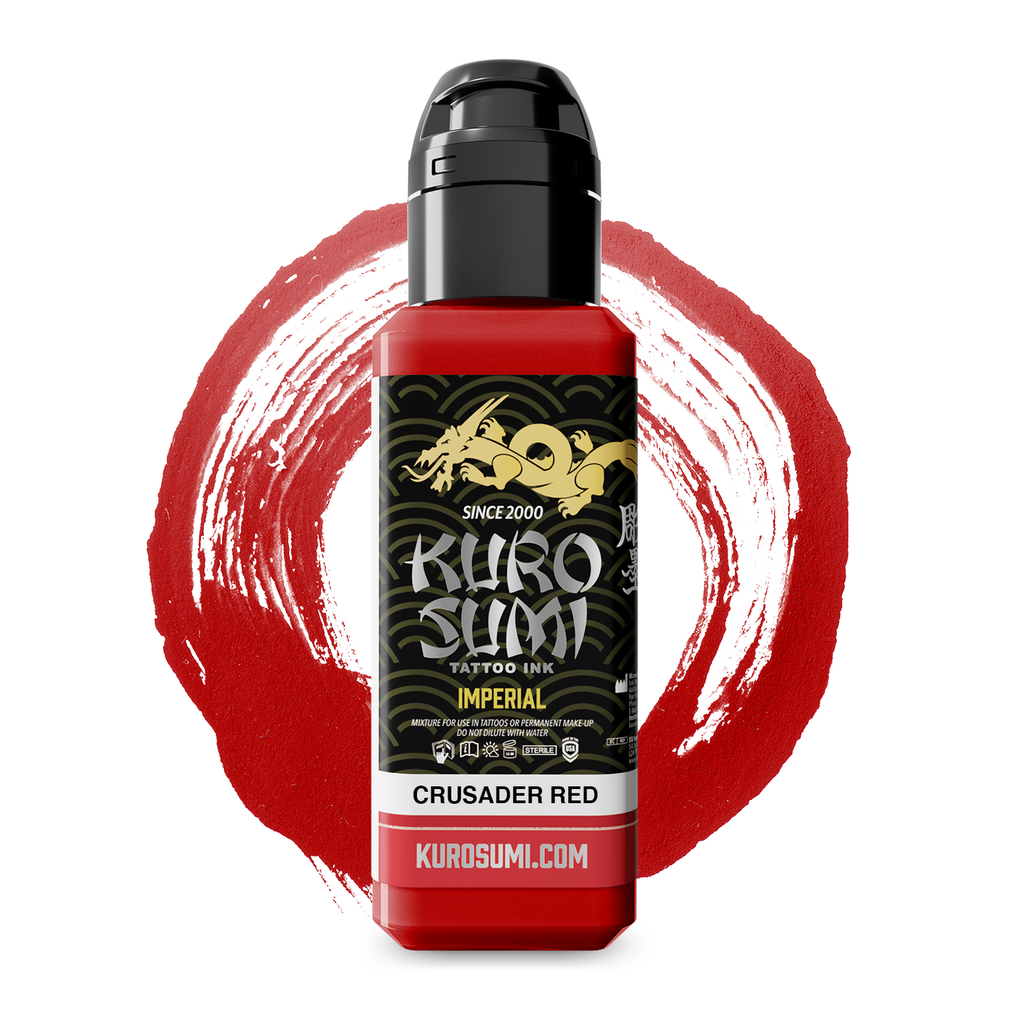 Kuro Sumi Imperial Tattoo Ink - Crusader Red