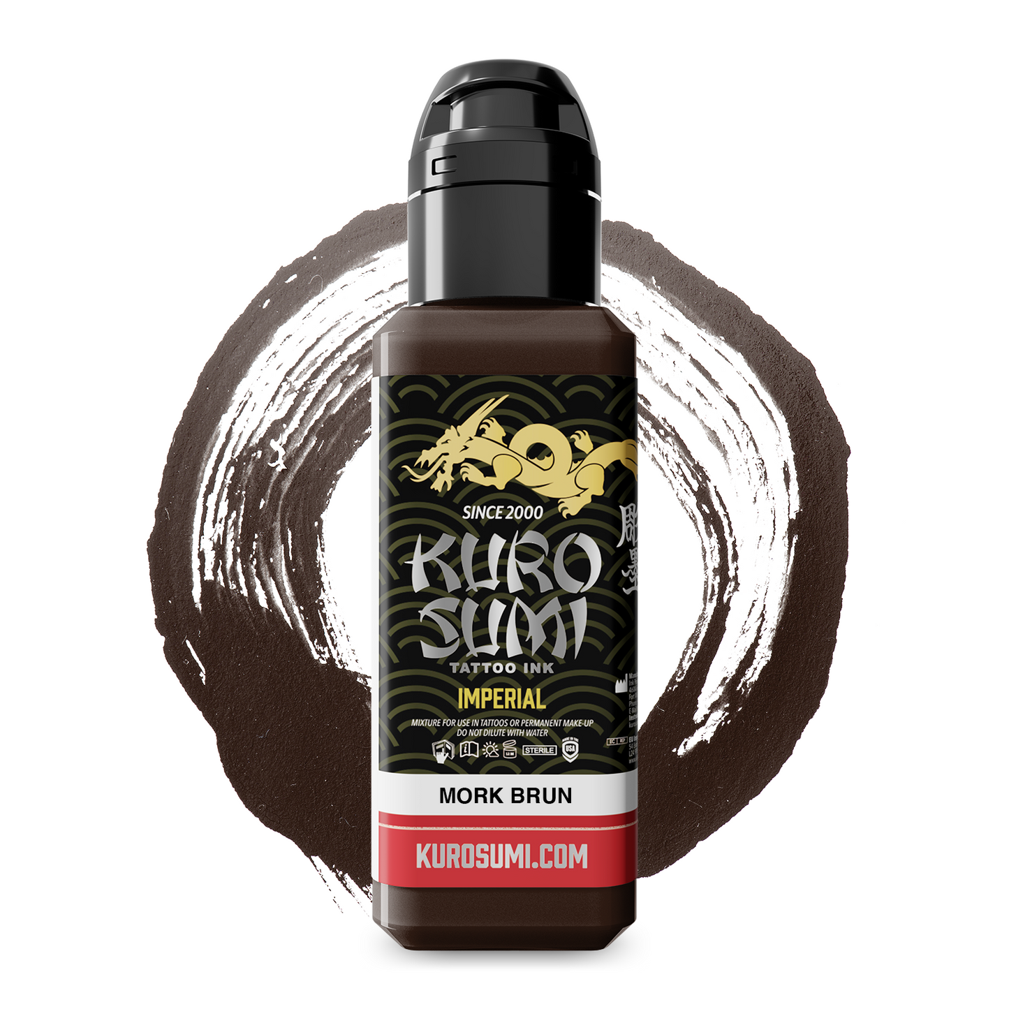 Kuro Sumi Imperial Tattoo Ink - Mork Brun