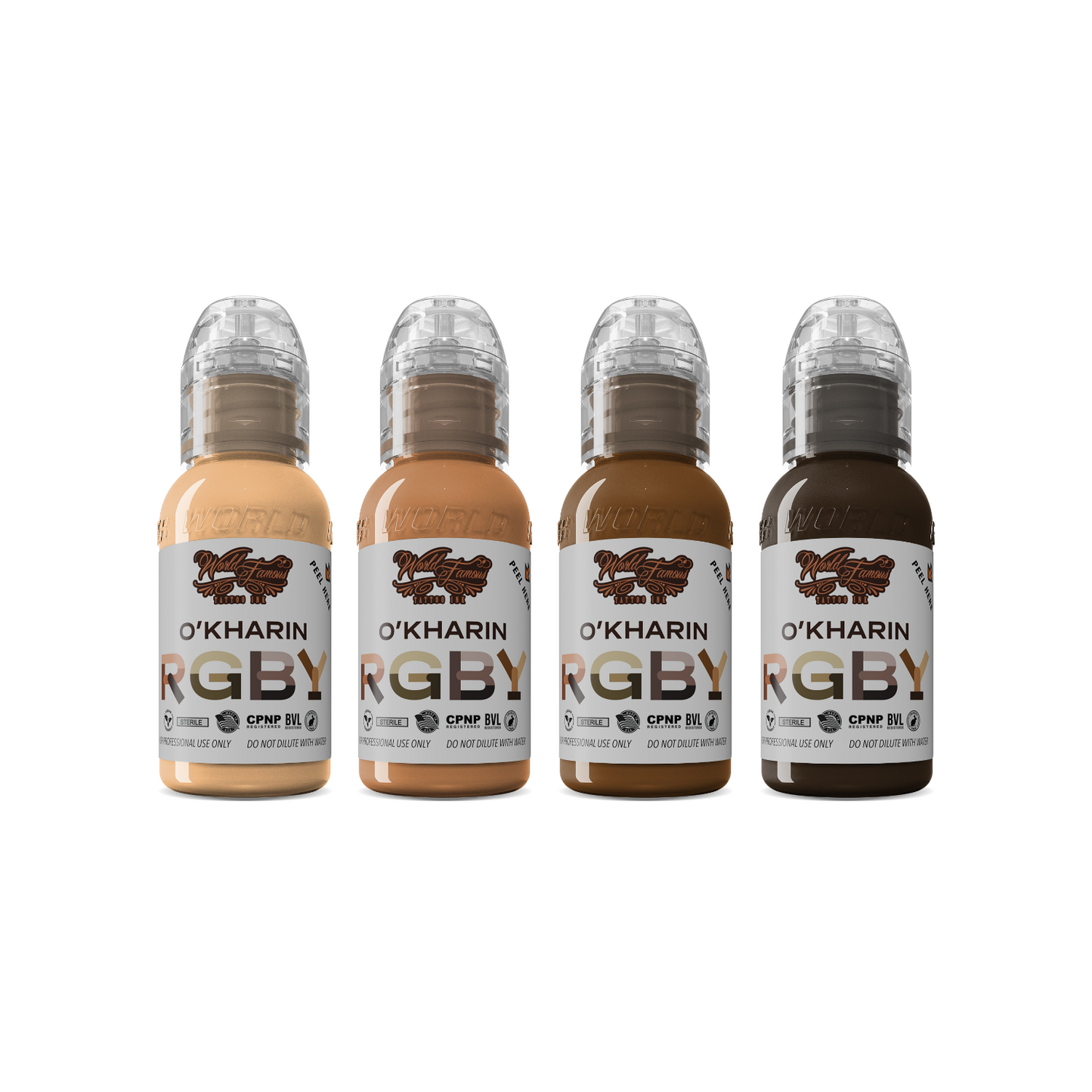 World Famous Limitless Tattoo Ink- Sasha O´kharin RGBY Yellow Set - 4x 30ml (EU Reach Version)