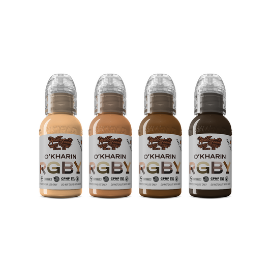 World Famous Limitless Tattoo Ink- Sasha O´kharin RGBY Yellow Set - 4x 30ml (EU Reach Version)